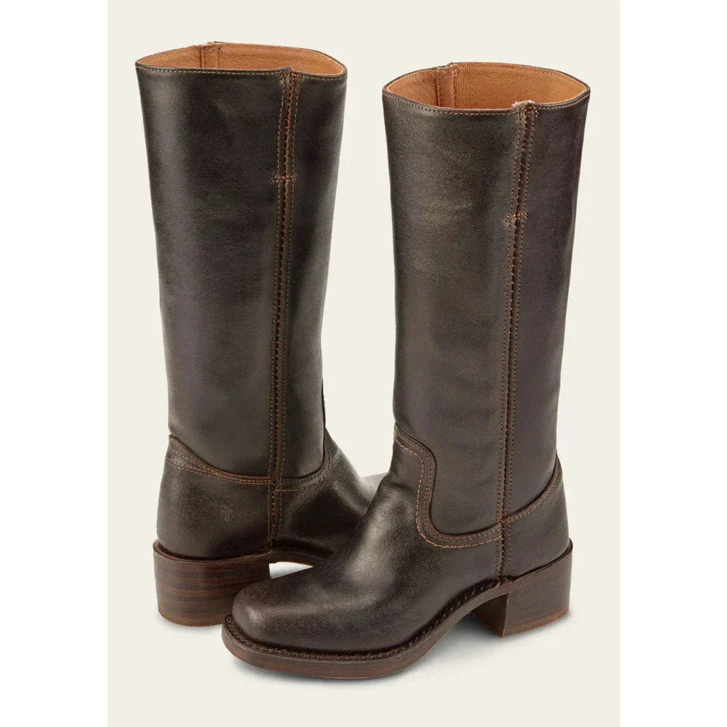 Women’s Knee-High Cowboy Boots – Sculpted Western Heel & High-Stakes Urban Edge Dark Brown
