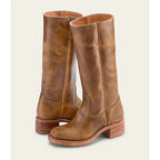 Women’s Knee-High Cowboy Boots – Sculpted Western Heel & High-Stakes Urban Edge Light Brown