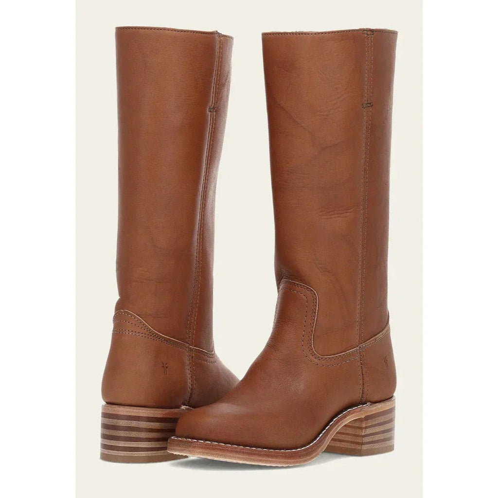 Women’s Knee-High Cowboy Boots – Sculpted Western Heel & High-Stakes Urban Edge Brown