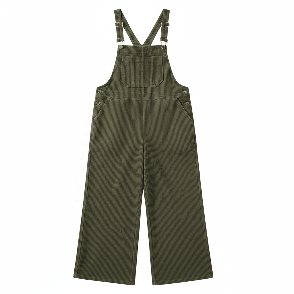 Women's Cozy Corduroy Loose Fit Overalls