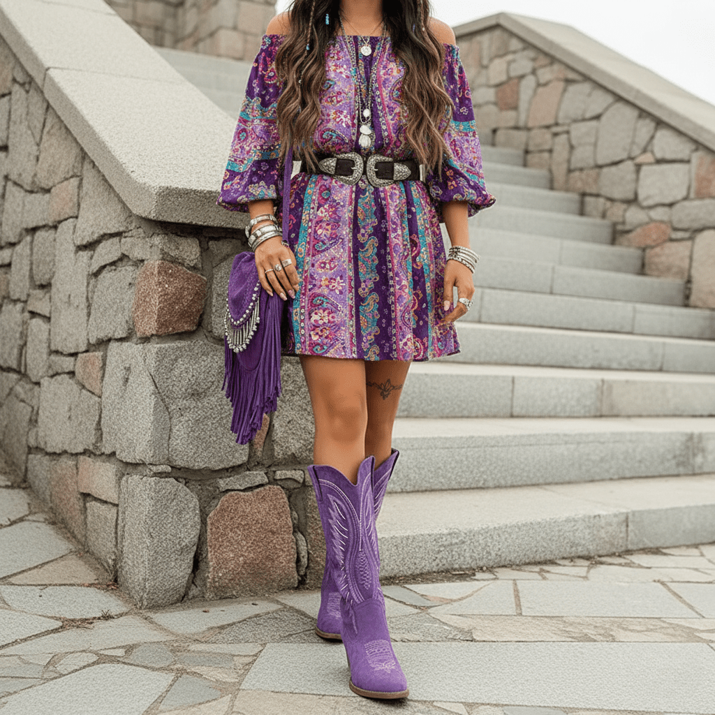 Women's Embroidered Cowboy Boots – Pointed Toe & Classic Style 6
