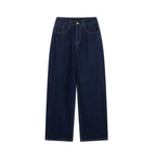 Women's Fashion 2-Piece Denim Jacket And Jeans Pants Set With Belt And Vintage Zipper 4
