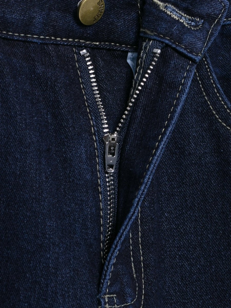 Women's Fashion 2-Piece Denim Jacket And Jeans Pants Set With Belt And Vintage Zipper 6