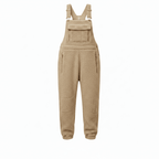 Women's Fleece Thermal Overalls With Zippered Pockets