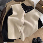 Women's Knit Button Down Vest | Sleeveless 0
