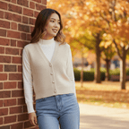 Vyssion | Women's Knit Button Down Vest | Sleeveless – Chic Artisan Grace & Refined Slimming Silhouette