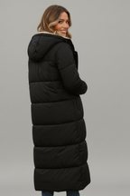 Amore | Women’s Long Coat – Protective Hood & Seamless Zip Integration