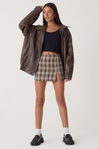 Women’s Loose Leather Jacket | Relaxed & Comfortable Fit | Everyday & Versatile Wear Brown