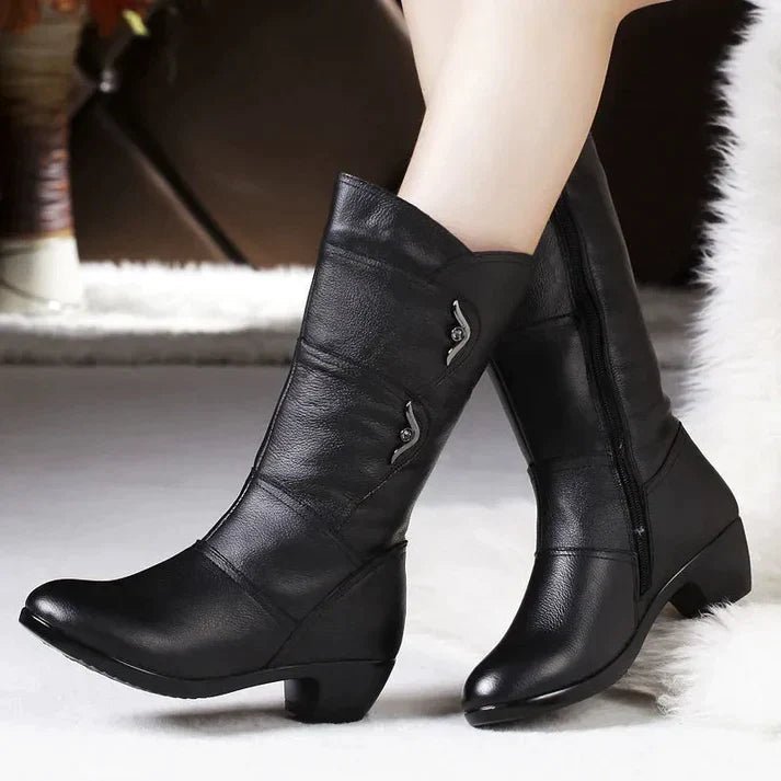 Essence | Women's Mid-High Winter Boots | Low Heel