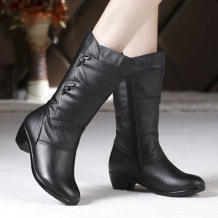 Essence | Women's Mid-High Winter Boots | Low Heel