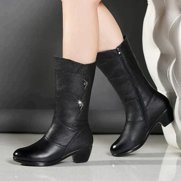Essence | Women's Mid-High Winter Boots | Low Heel