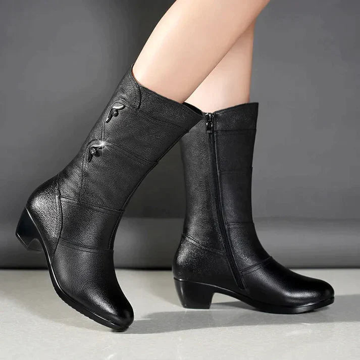 Essence | Women's Mid-High Winter Boots | Low Heel