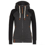Vena | Women’s Slim Fit Hoodie – Architectural Cozy Fleece Insulation & Refined Thermal Grace black