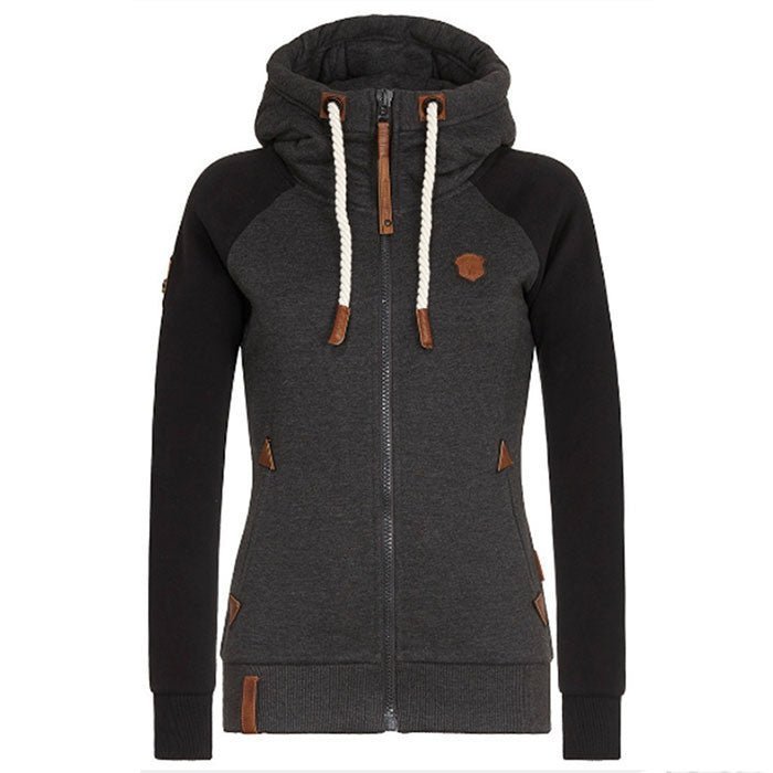Vena | Women’s Slim Fit Hoodie – Architectural Cozy Fleece Insulation & Refined Thermal Grace black