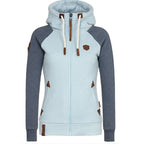 Vena | Women’s Slim Fit Hoodie – Architectural Cozy Fleece Insulation & Refined Thermal Grace light blue