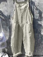 Women’s Tailored Dungarees – Structural Ivory Weave, Breathable Precision & Continental Executive Grace Green