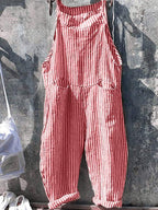Women’s Tailored Dungarees – Structural Ivory Weave, Breathable Precision & Continental Executive Grace Pink