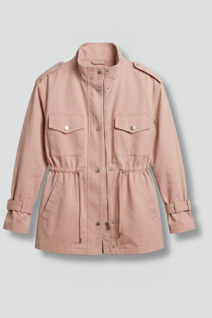 Aura | Women’s Utility Jacket – Double Breasted Closure & Cinched Waist Belt