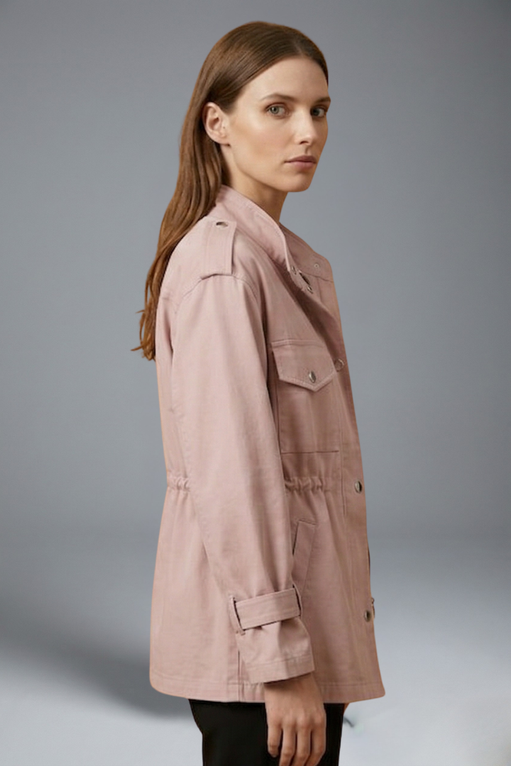 Aura | Women’s Utility Jacket – Double Breasted Closure & Cinched Waist Belt