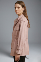 Aura | Women’s Utility Jacket – Double Breasted Closure & Cinched Waist Belt