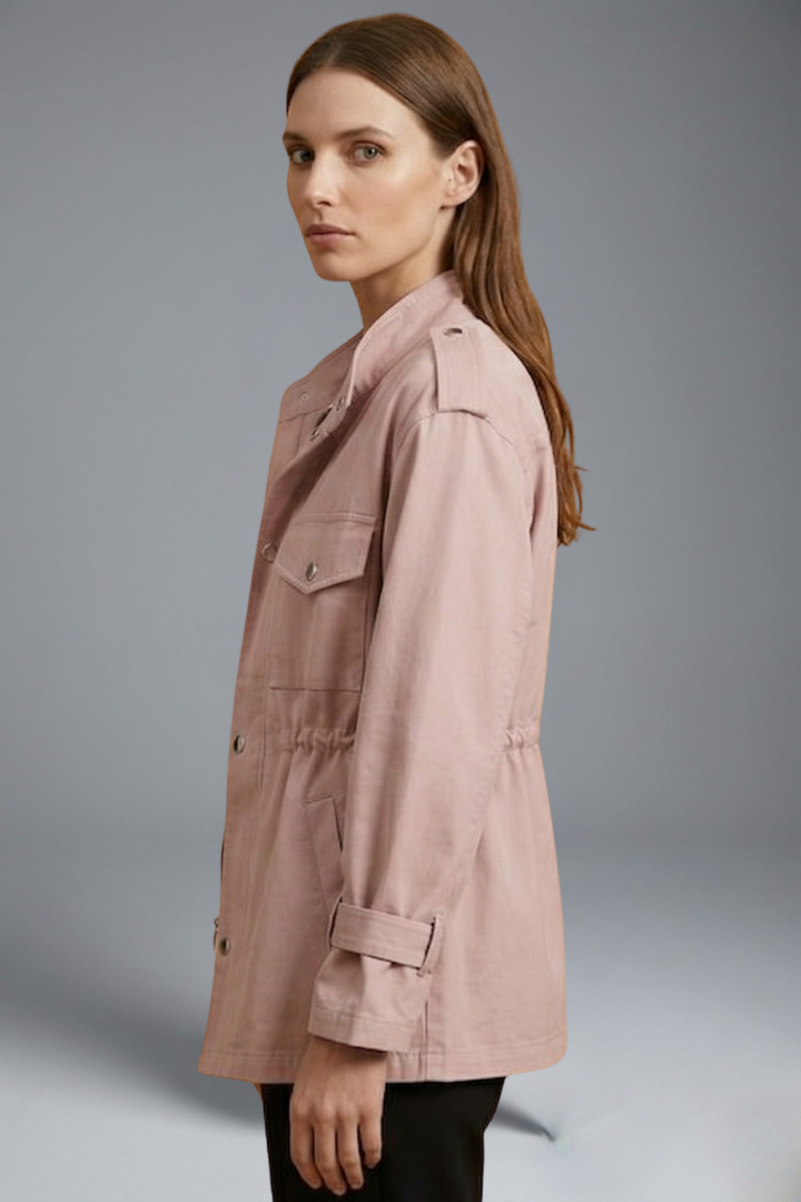 Aura | Women’s Utility Jacket – Double Breasted Closure & Cinched Waist Belt