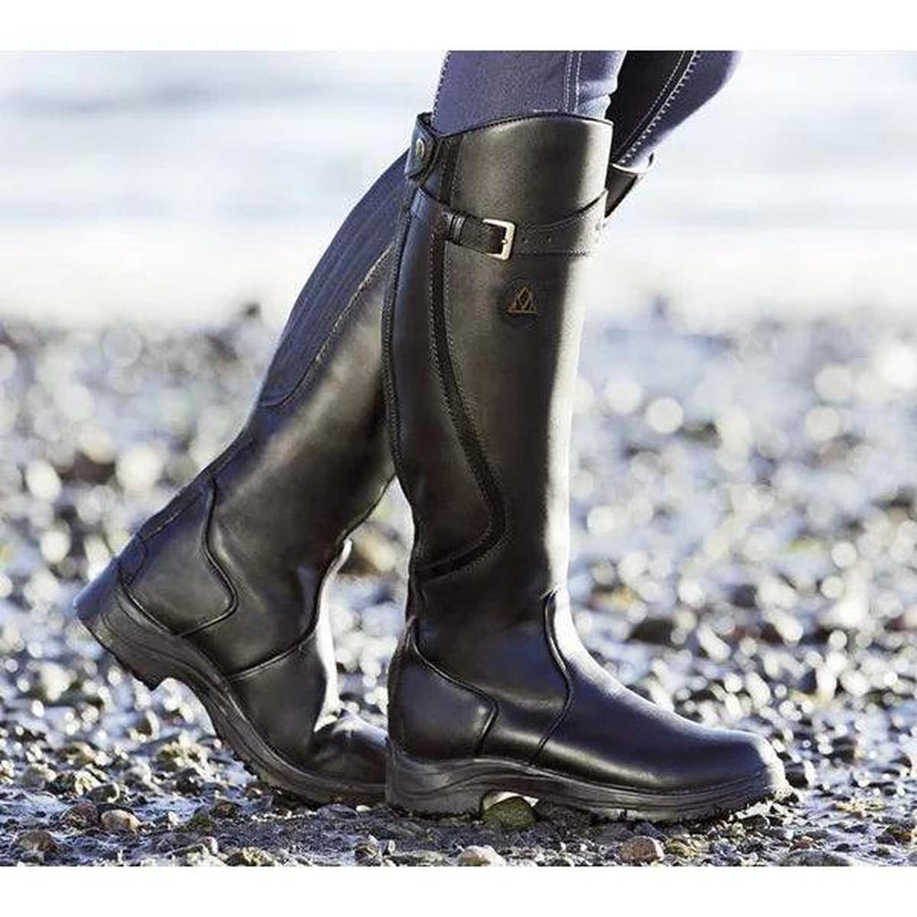 Women’s Waterproof Riding Boots - All-Weather Shield & Equestrian Majesty Black