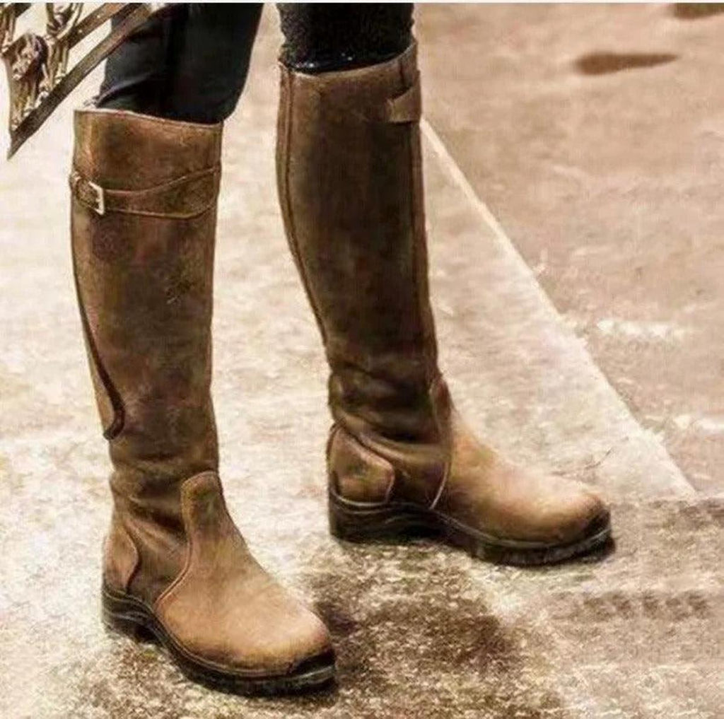 Women’s Waterproof Riding Boots - All-Weather Shield & Equestrian Majesty Brown