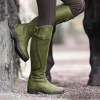 Women’s Waterproof Riding Boots - All-Weather Shield & Equestrian Majesty Green