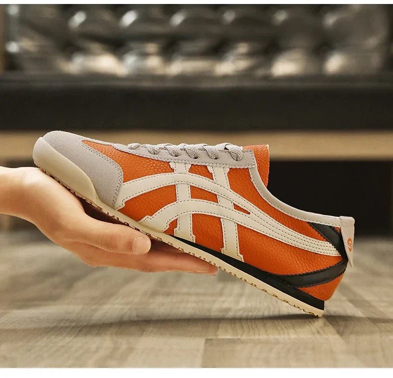 Women's and men's geometric summer sneakers with rubber sole