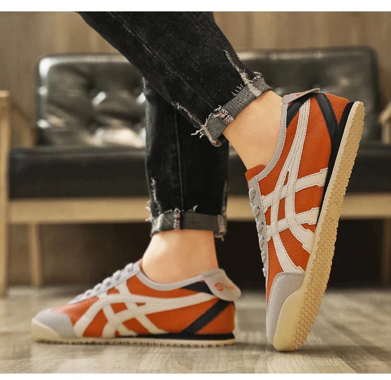 Women's and men's geometric summer sneakers with rubber sole