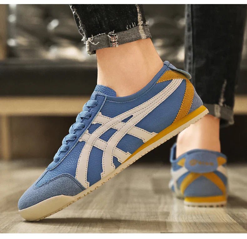 Women's and men's geometric summer sneakers with rubber sole