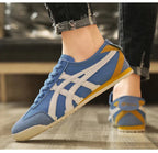 Women's and men's geometric summer sneakers with rubber sole