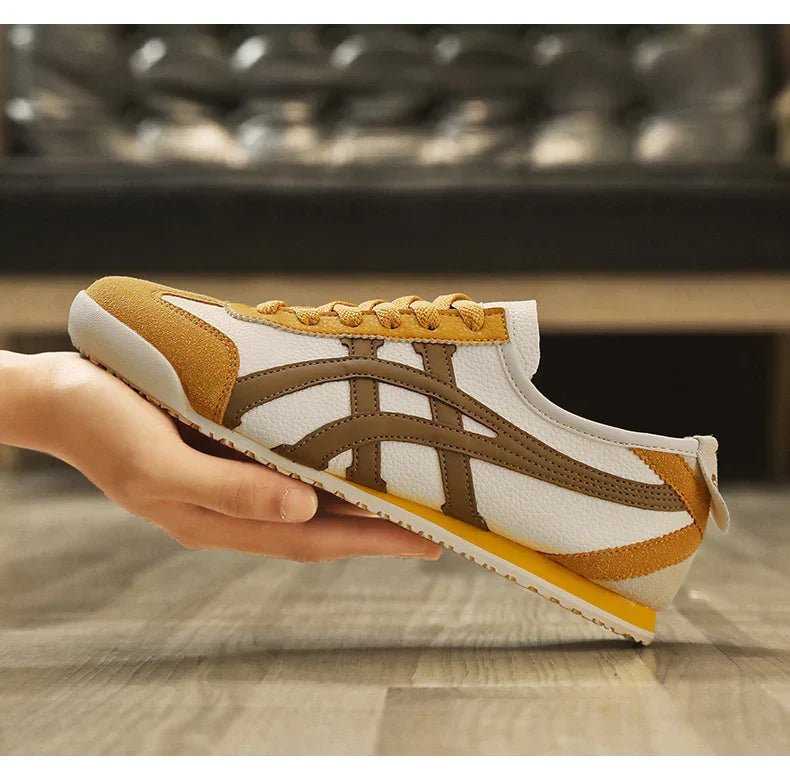 Women's and men's geometric summer sneakers with rubber sole