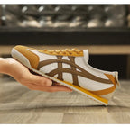 Women's and men's geometric summer sneakers with rubber sole