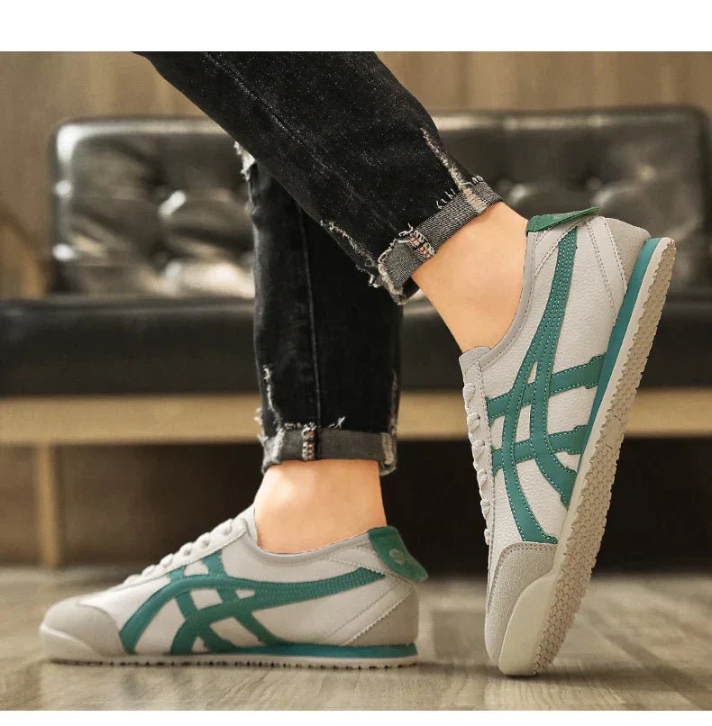 Women's and men's geometric summer sneakers with rubber sole