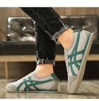Women's and men's geometric summer sneakers with rubber sole