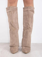 Women's Thigh-High Leather Boots with Buckle | Stylish