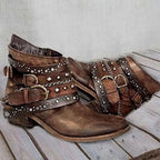 Women's winter ankle boots with buckle straps | Vintage 0