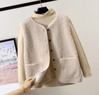 Vena | Women’s Fleece Vest – Architectural Thick-Fiber Insulation & Refined Thermal beige