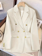 Parsha | Women’s Double-Breasted Blazer Cream