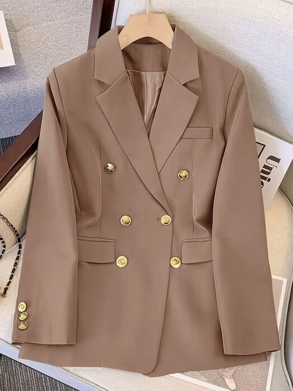 Parsha | Women’s Double-Breasted Blazer Camel