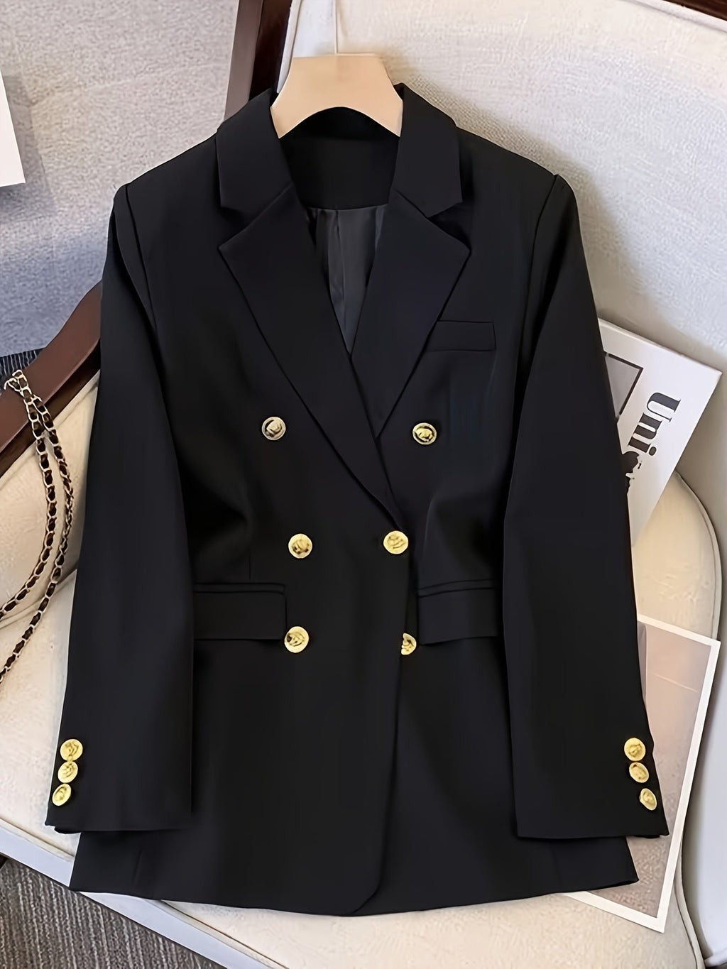 Parsha | Women’s Double-Breasted Blazer Black