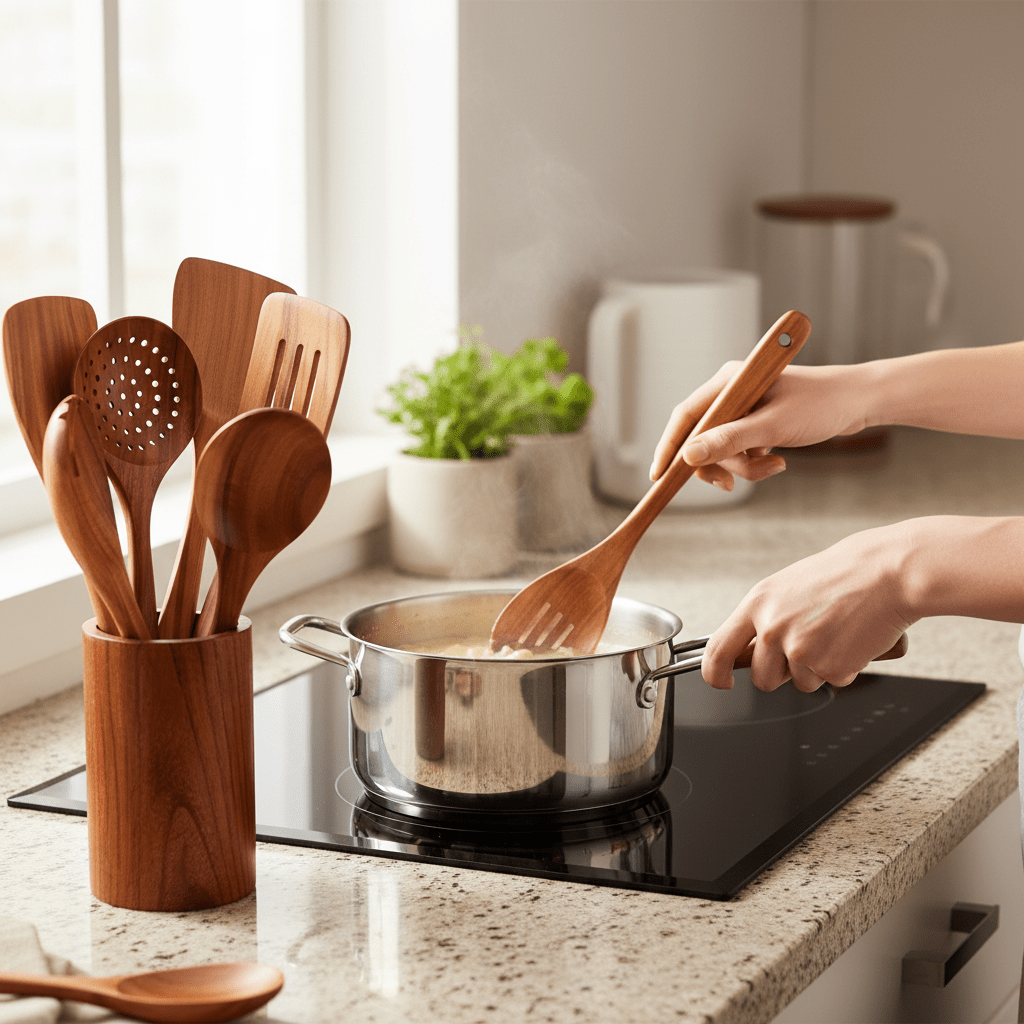 Wooden kitchen set | Sustainable and elegant