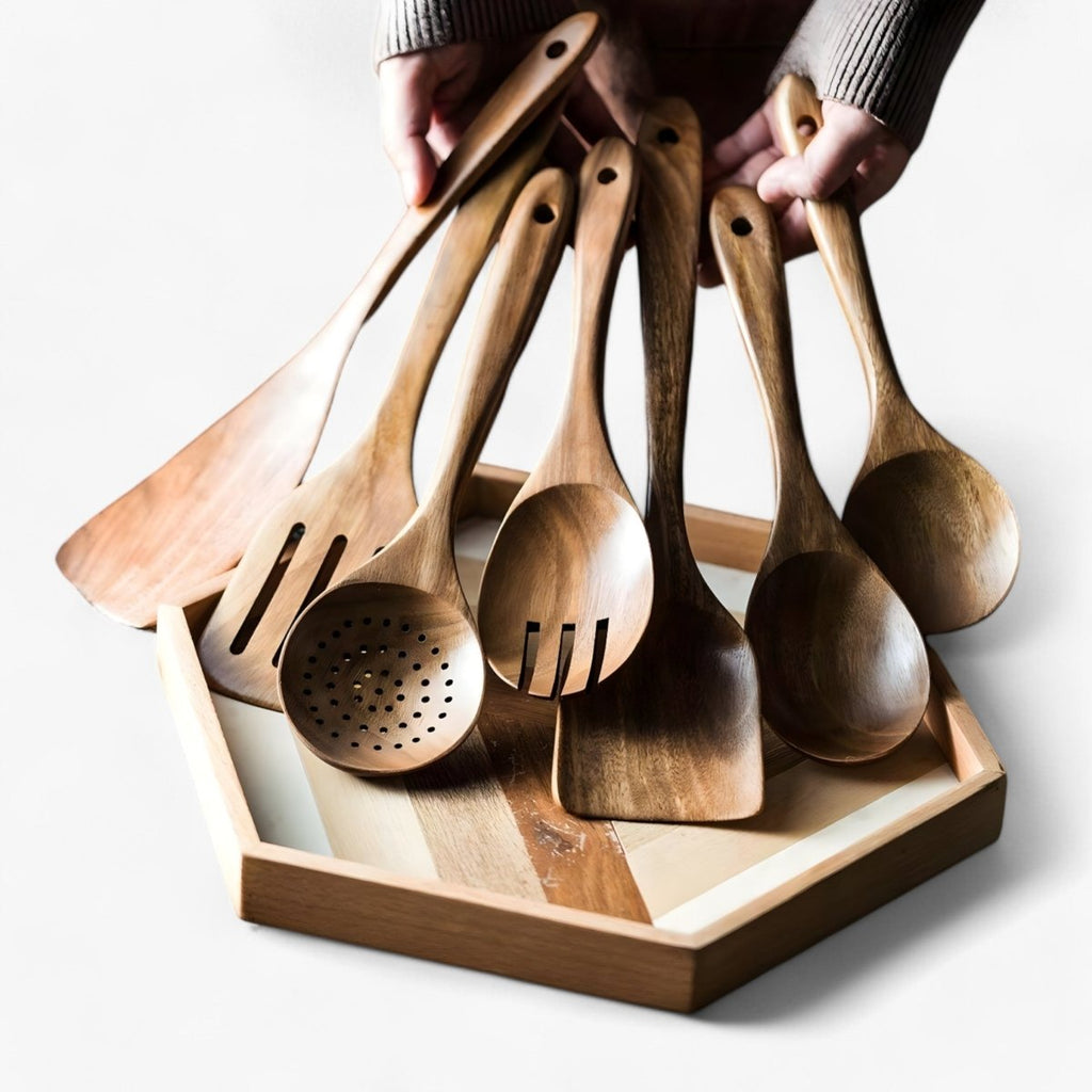 Wooden kitchen set | Sustainable and elegant