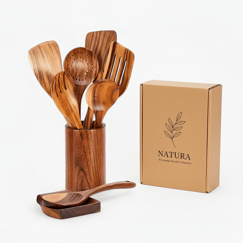 Wooden kitchen set | Sustainable and elegant