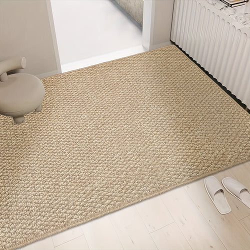 Absorbent Doormat for Indoor & Outdoor – Non-Slip Jute-Look Entry Rug, Machine Washable, 3 Sizes