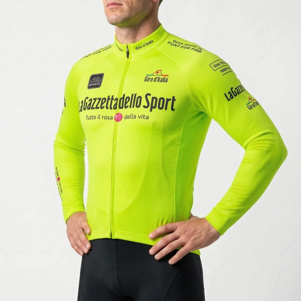 Hommes | Long Sleeve Thermal Cycling Jersey Yellow