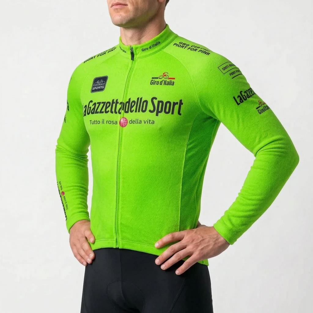Hommes | Long Sleeve Thermal Cycling Jersey Green