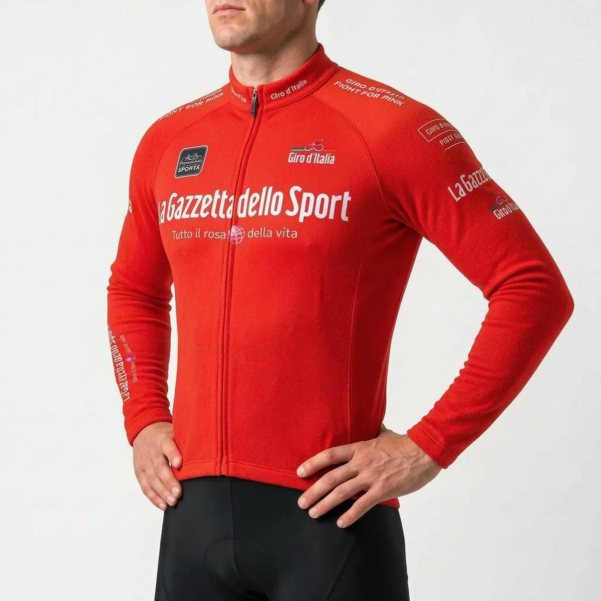 Hommes | Long Sleeve Thermal Cycling Jersey Red