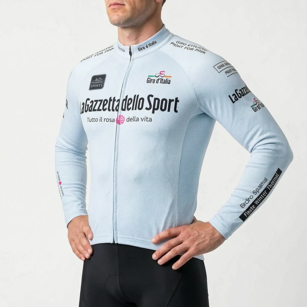Hommes | Long Sleeve Thermal Cycling Jersey White